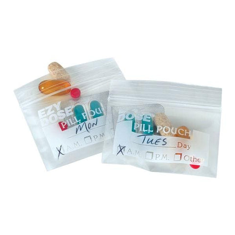 Apothecary Products Ezy-Dose Pill Pouch Plastic 7x4x1" Clear 6/Pack - 67050