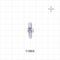 Male Luer Slip, Barbed, Clear - Fits 1/8 inch ID Tubing (0.125 inch, 3.18 mm) - 11664