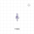 Male Luer Slip, Barbed, Clear - Fits 3/32 inch ID Tubing (0.094 inch, 2.38 mm) - 11665