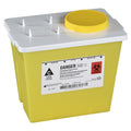 | Bemis Healthcare, Inc -Sentinel Sharps Container 2gal Yellow 11-5/8x7-3/4x9" Gasket Lid/Posts Screw Cap Plastic Absorbent Pads Table-Top/Wall-Mount Vertical Entry 30/Case 202 040