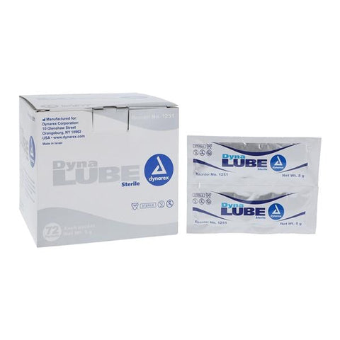 Dynarex Corporation Lubricating Jelly 5gm Foil Packet 72/Box, 12 BX/CA - 1251