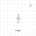 Male Luer Slip, Barbed, Natural - Fits 1/8 inch ID Tubing (0.125 inch, 3.18 mm) - 11667