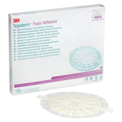 3M Medical Products Tegaderm Foam Dressing 7-1/2x8-3/4" Sterile Square Adherent Adhesive Abs LF  - 90616