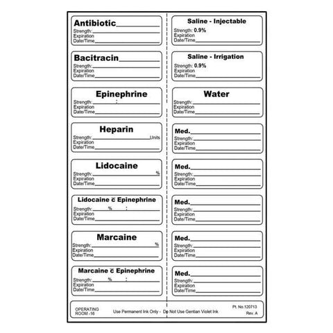 Precision Dynamics Corp. Medication Label Epinephrine mcg/ml White/Bla ...