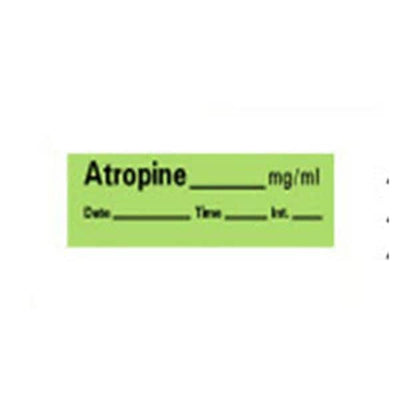 Precision Dynamics Corp. Anesthesia Tape DTI Atropine mg/ml Green 1/2x500" 500/Rl - AN-1