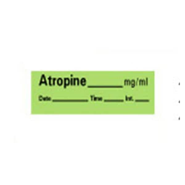 Precision Dynamics Corp. Anesthesia Tape DTI Atropine mg/ml Green 1/2x500" 500/Rl - AN-1