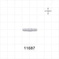 Straight Connector, Barbed, Natural - Fits 3/32 inch ID Tubing (0.094 inch, 2.38 mm) - 11687