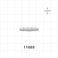 Straight Connector, Barbed, Natural - Fits 1/8 inch ID Tubing (0.125 inch, 3.18 mm) - 11689