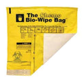 Unimed-Midwest Inc -Bio-Wipe Biohazard Bag 11-3/4x12" Yellow Adhesive Strip Closure PE 10x10/Case MLBM015111C