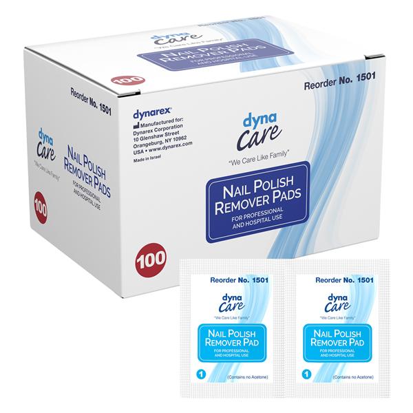 Dynarex Corporation Nail Polish Remover Acetone Free Disposable 1000/Case - 1501