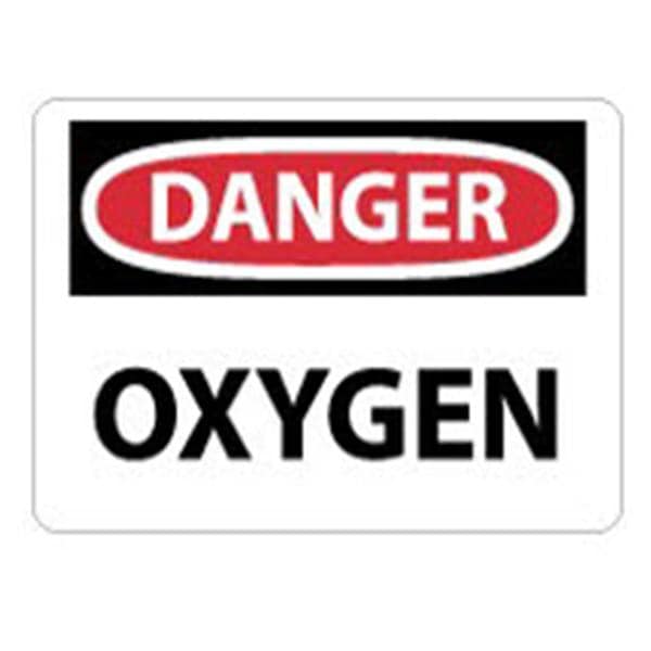 National Marker Sign Oxygen Plastic 10"x14" Ea Each - 94011-496