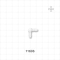 Elbow Connector, Barbed, Natural - Fits 1/8 inch ID Tubing (0.125 inch, 3.18 mm) - 11696