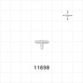 T Connector, Barbed, Natural - Fits 1/16 inch ID Tubing (0.063 inch, 1.59 mm) - 11698