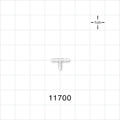 T Connector, Barbed, Natural - Fits 1/16 inch ID Tubing (0.063 inch, 1.59 mm) - 11700