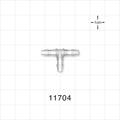 T Connector, Barbed, Natural - Fits 1/8 inch ID Tubing (0.125 inch, 3.18 mm) - 11704