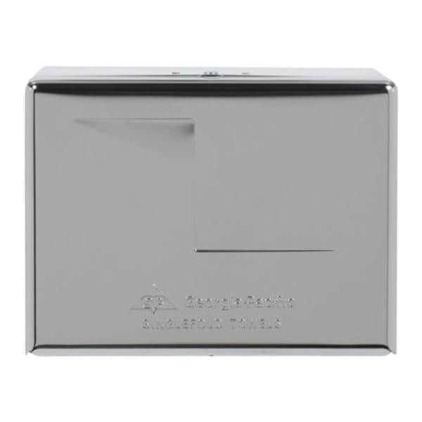 Georgia Pacific -Georgia Pacific Single Fold Towel Dispenser Chrome Steel 500 Singlefold Wall Mount Covered Key-Lock Design 6/Case 56720