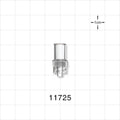 Male Luer Lock, Tubing Port, Clear - 0.244 inch - 0.236 inch ID (6.19 mm - 5.99 mm) - 11725