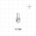 Male Luer Lock, Tubing Port, Clear - 0.138 inch - 0.13 inch ID (3.5 mm - 3.3 mm) - 11726