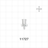 Female Luer Lock, Barbed, Clear - Fits 1/16 inch ID Tubing (0.063 inch, 1.59 mm) - 11727