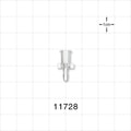 Female Luer Lock, Barbed, Clear - Fits 3/32 inch ID Tubing (0.094 inch, 2.38 mm) - 11728