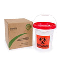 Sharps Compliance Inc -TakeAway Sharps Mailer System 5gal Red/White 13-1/4x13-1/4x16-1/4" Plastic Each 85000
