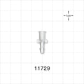 Female Luer Lock, Barbed, Clear - Fits 1/8 inch ID Tubing (0.125 inch, 3.18 mm) - 11729