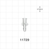 Female Luer Lock, Barbed, Clear - Fits 1/8 inch ID Tubing (0.125 inch, 3.18 mm) - 11729