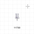 Female Luer Lock, Barbed, Clear - Fits 1/16 inch ID Tubing (0.063 inch, 1.59 mm) - 11730