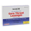 Major Pharmaceuticals Sore Throat Lozenge Sore Throat Lozenges 15/4mg Cherry 18ct 18/Box - 700608