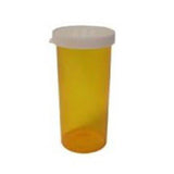 Clarke Container Division Medicine Vial Plastic 3-1/2" 40 Dram Amber Reusable 190/Case - 32040