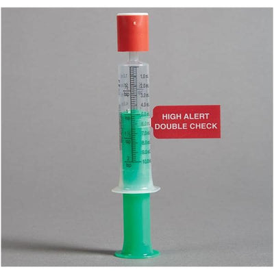 Health Care Logistics Flag Label High Alert Double Check Red English 3-7/8x3/4 2000/Box - 17437