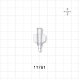 Female Luer Lock, Barbed, Clear - Fits 3/32 inch ID Tubing (0.094 inch, 2.38 mm) - 11761