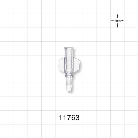 Female Luer Lock, Barbed, Clear - Fits 1/8 inch ID Tubing (0.125 inch, 3.18 mm) - 11763