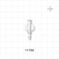 Female Luer Lock, Barbed, Clear - Fits 1/8 inch ID Tubing (0.125 inch, 3.18 mm) - 11766