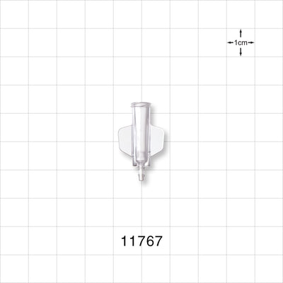 Female Luer Lock, Barbed, Clear - Fits 1/16 inch ID Tubing (0.063 inch, 1.59 mm) - 11767