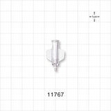 Female Luer Lock, Barbed, Clear - Fits 1/16 inch ID Tubing (0.063 inch, 1.59 mm) - 11767