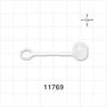 Male Luer Cap, Non-Vented w/Strap, Natural - 0.277 inch ID Application Loop (7.03 mm) - 11769