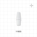 Straight Connector, Tubing Port, Stepped, Natural - 0.32 inch ID/0.38 inch OD x 0.33 inch - 0.47 inch OD (8.13 mm/9.65 mm x 8.38 mm - 11.94 mm) - 11805