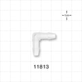 Elbow Connector, Barbed, Natural - Fits 3/16 inch ID Tubing (0.188 inch, 4.76 mm) - 11813
