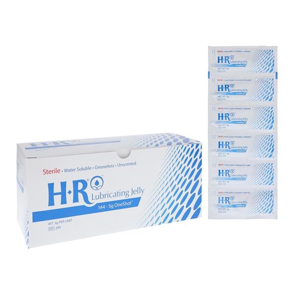 HR Pharmaceuticals Inc One Shot Lubricating Jelly 5gm Packet 144/Box, 6 BX/CA - 209