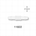 Straight Connector, Barbed, Natural - Fits 5/32 inch ID Tubing (0.156 inch, 3.97 mm) - 11822