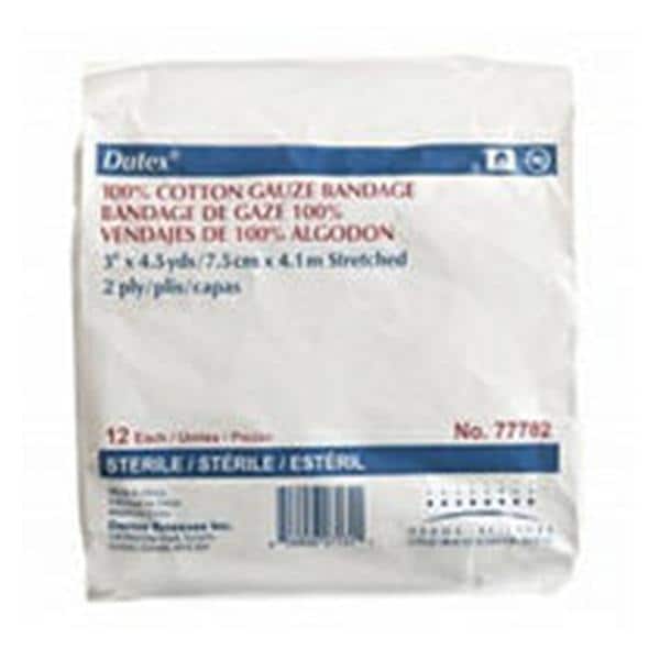 Gentell, Inc. -Dutex Conforming Bandage Cotton 3"x4.1yd Sterile 96/Case 77782