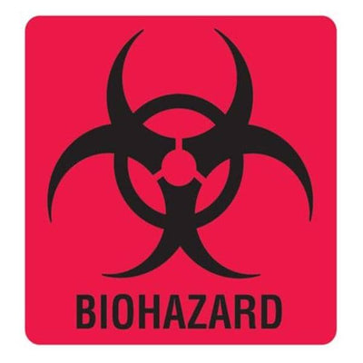 Marketlab Label Biohazard Vinyl Adh 6x6" Ea Each - 1019