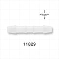 Straight Connector, Barbed, Natural - Fits 1/4 inch ID Tubing (0.25 inch, 6.35 mm) - 11829