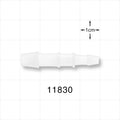 Straight Connector, Reducer, Barbed, Natural - Fits 1/4 inch x 5/32 inch ID Tubing (0.25 inch x 0.156 inch, 6.35 mm x 3.97 mm) - 11830