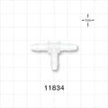 T Connector, Barbed, Natural - Fits 5/32 inch ID Tubing (0.156 inch, 3.97 mm) - 11834