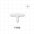 T Connector, Barbed, Natural - Fits 5/32 inch ID Tubing (0.156 inch, 3.97 mm) - 11836