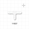 T Connector, Barbed, Natural - Fits 3/16 inch ID Tubing (0.188 inch, 4.76 mm) - 11837