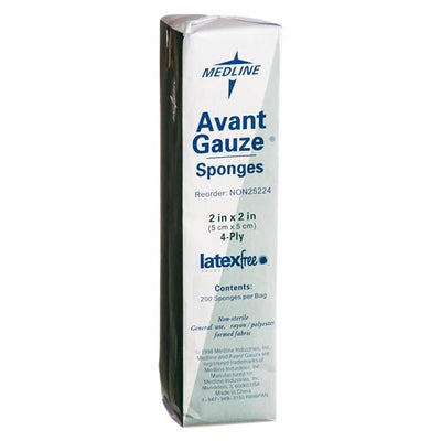 Medline Industries Inc Avant Rayon/Polyester Blend Gauze Sponge 2x2" 4 Ply Non-Sterile Large NWvn LF  - NON25224
