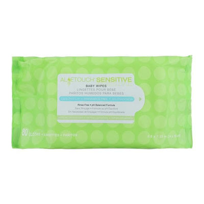 Medline Industries Inc AloeTouch Wipes Baby Spunlace/Alcohol Free/Dimethicone 3.2% Disposable Unscented Hypoallergenic Latex-Free 80x24/Case - MSC263153